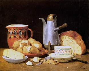 Still Life with Coffee, Bread and Potatoes